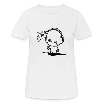 Music Man - Women's Breathable T-Shirt - white - Front - AI Model Female 172 dark (172cm)
