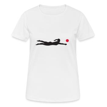Women beachvolleyball - Frauen T-Shirt atmungsaktiv - Weiß - Vorne - AI Model Female 172 dark (172cm)