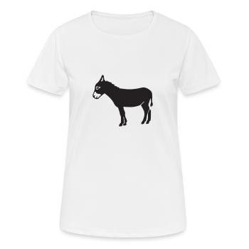 ESEL - Frauen T-Shirt atmungsaktiv - Weiß - Vorne - AI Model Female 172 dark (172cm)