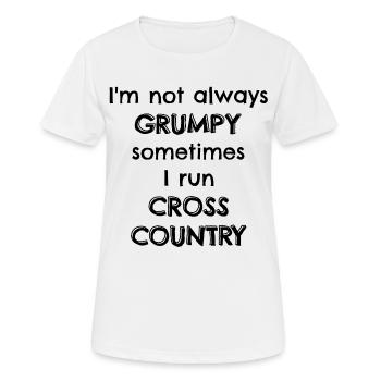 Parfois, je cours le cross-country - T-shirt respirant Femme - blanc - Devant - AI Model Female 172 dark (172cm)