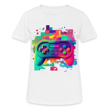 Retro colorful console - Women's Breathable T-Shirt - white - Front - AI Model Female 172 dark (172cm)