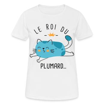 Roi du plumard humour homme - T-shirt respirant Femme - blanc - Devant - AI Model Female 172 dark (172cm)