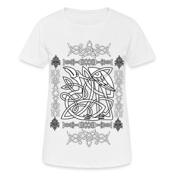 Celtic Raven - T-shirt respirant Femme - blanc - Devant - AI Model Female 172 dark (172cm)