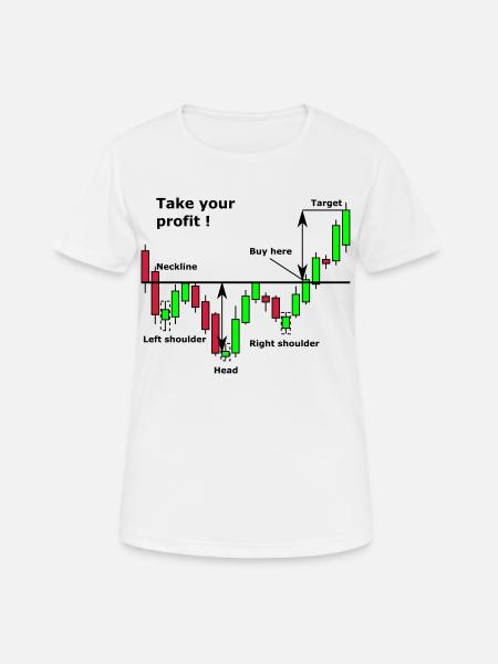 Shoulder-Head-Shoulder Chart - Women's Breathable T-Shirt - white