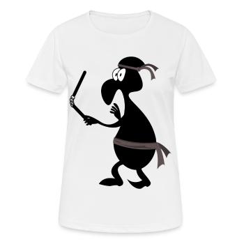 Funny Shinobi - le t-shirt des ninjas drôles - T-shirt respirant Femme - blanc - Devant - AI Model Female 172 dark (172cm)