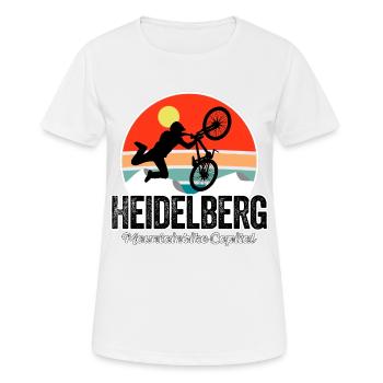 Heidelberg Mountainbike Capital - Dark Vintage - T-shirt respirant Femme - blanc - Devant - AI Model Female 172 dark (172cm)