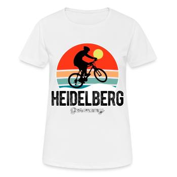 Heidelberg Deutschland Mountainbiking - Geschenk - Frauen T-Shirt atmungsaktiv - Weiß - Vorne - AI Model Female 172 dark (172cm)
