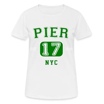 Pier 17 Geschenk Athletic Design Geschenk - Frauen T-Shirt atmungsaktiv - Weiß - Vorne - AI Model Female 172 dark (172cm)