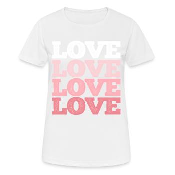 Love, Love - Valentine's Gift Man Woman - Women's Breathable T-Shirt - white - Front - AI Model Female 172 dark (172cm)