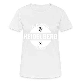 Heidelberg Germany - Kreis Vintage Design - Frauen T-Shirt atmungsaktiv - Weiß - Vorne - AI Model Female 172 dark (172cm)