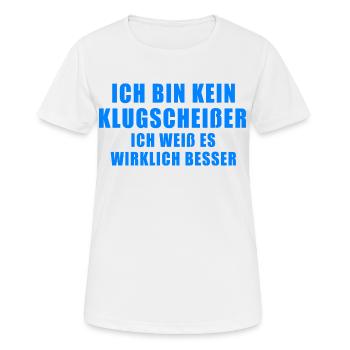 PAS DE TÉMOIN CADEAU Know-it-all brain office - T-shirt respirant Femme - blanc - Devant - AI Model Female 172 dark (172cm)