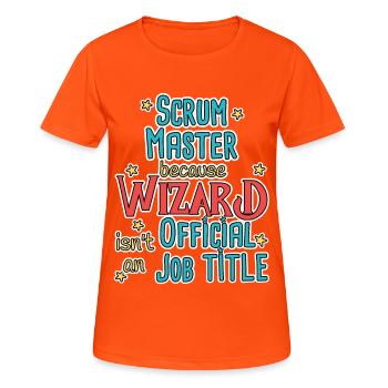 Assistant Scrum Master - T-shirt respirant Femme - orange néon - Devant - AI Model Female 172 dark (172cm)