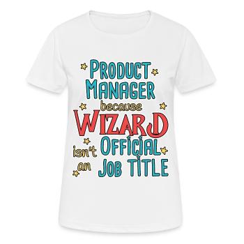 Assistant Chef de Produit - T-shirt respirant Femme - blanc - Devant - AI Model Female 172 dark (172cm)