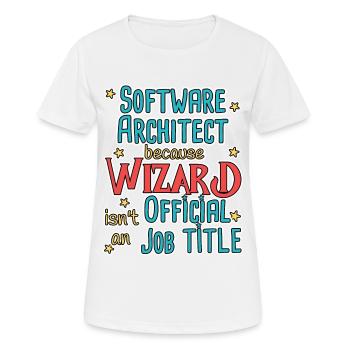 Software Architect Wizard Software Architektur - Frauen T-Shirt atmungsaktiv - Weiß - Vorne - AI Model Female 172 dark (172cm)
