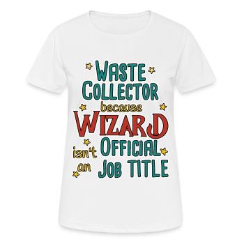 Assistant collecteur de déchets - T-shirt respirant Femme - blanc - Devant - AI Model Female 172 dark (172cm)