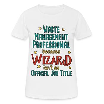Assistant professionnel de la gestion des déchets - T-shirt respirant Femme - blanc - Devant - AI Model Female 172 dark (172cm)