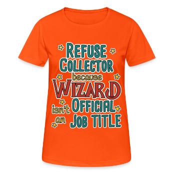 Refuse collector Wizard - Frauen T-Shirt atmungsaktiv - Neonorange - Vorne - AI Model Female 172 dark (172cm)