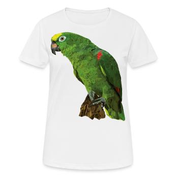 Gelbkronenpapagei - Frauen T-Shirt atmungsaktiv - Weiß - Vorne - AI Model Female 172 dark (172cm)