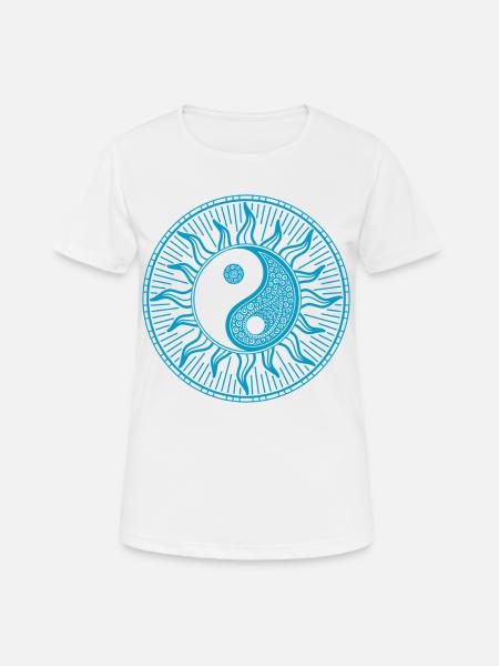 Qi Gong Yin Yang - Women's Breathable T-Shirt - white