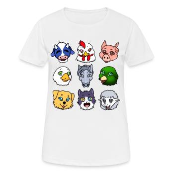 Animaux de la ferme - T-shirt respirant Femme - blanc - Devant - AI Model Female 172 dark (172cm)