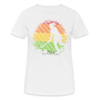 Hockey sur gazon - T-shirt respirant Femme - blanc - Devant - AI Model Female 172 dark (172cm)