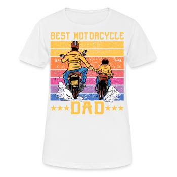 Meilleur papa moto - T-shirt respirant Femme - blanc - Devant - AI Model Female 172 dark (172cm)