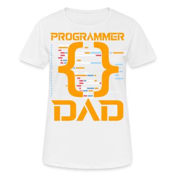 Programmer Dad - Frauen T-Shirt atmungsaktiv - Weiß - Vorne - AI Model Female 172 dark (172cm)