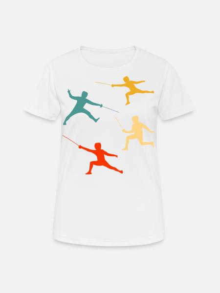 Escrime - T-shirt respirant Femme - blanc