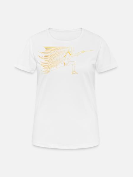 Fechten - Frauen T-Shirt atmungsaktiv - Weiß
