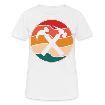 Mauerer Retro - Frauen T-Shirt atmungsaktiv - Weiß - Vorne - AI Model Female 172 dark (172cm)
