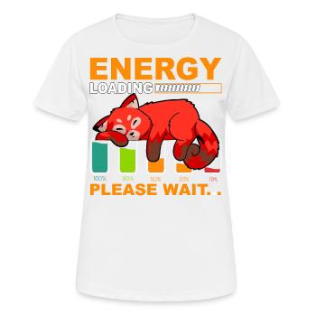 Energy Loading Please wait - Frauen T-Shirt atmungsaktiv - Weiß - Vorne - AI Model Female 172 dark (172cm)
