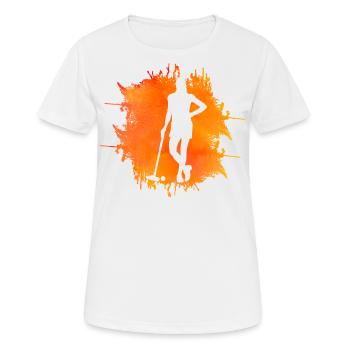Krocket Retro - Frauen T-Shirt atmungsaktiv - Weiß - Vorne - AI Model Female 172 dark (172cm)