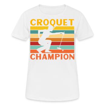 Croquet Champion - Frauen T-Shirt atmungsaktiv - Weiß - Vorne - AI Model Female 172 dark (172cm)