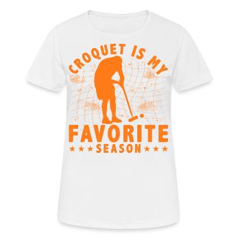 Croquet is my favorite Season - Frauen T-Shirt atmungsaktiv - Weiß - Vorne - AI Model Female 172 dark (172cm)
