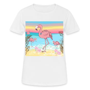 Flamingo - T-shirt respirant Femme - blanc - Devant - AI Model Female 172 dark (172cm)