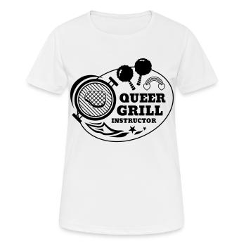 Queer Grill Instructor BBQ Geschenkidee - Frauen T-Shirt atmungsaktiv - Weiß - Vorne - AI Model Female 172 dark (172cm)