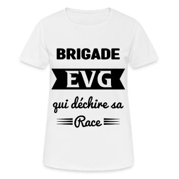 Brigade Evg Cadeau Homme Evg Humour Drôle - T-shirt respirant Femme - blanc - Devant - AI Model Female 172 dark (172cm)