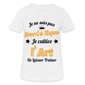Pas Bordélique l'art De Laisser Traîner Humour - T-shirt respirant Femme - blanc - Devant - AI Model Female 172 dark (172cm)