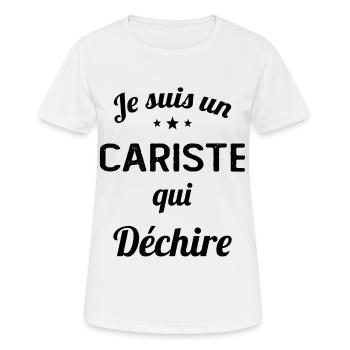 je suis un cariste qui déchire - T-shirt respirant Femme - blanc - Devant - AI Model Female 172 dark (172cm)