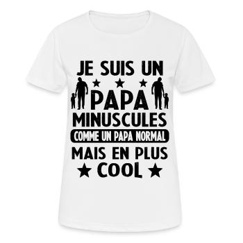 Je suis un papa Minuscules Humour Cadeau - T-shirt respirant Femme - blanc - Devant - AI Model Female 172 dark (172cm)