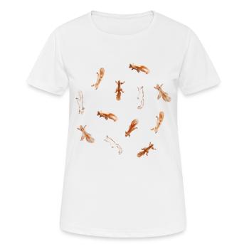 Eichhörnchen Squirrels - Frauen T-Shirt atmungsaktiv - Weiß - Vorne - AI Model Female 172 dark (172cm)