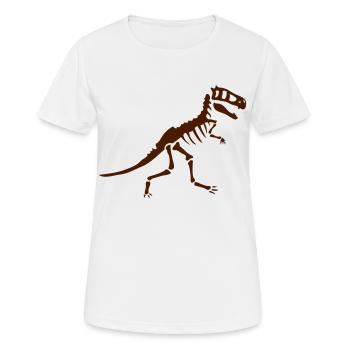 prehistoric dinosaur skeleton - Women's Breathable T-Shirt - white - Front - AI Model Female 172 dark (172cm)