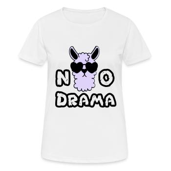 Kein Drama - Frauen T-Shirt atmungsaktiv - Weiß - Vorne - AI Model Female 172 dark (172cm)