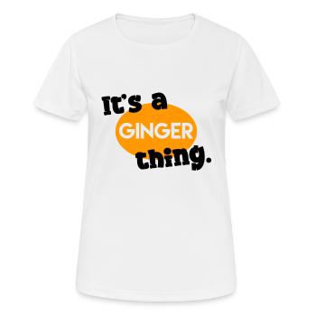 C’est un truc de gingembre. - T-shirt respirant Femme - blanc - Devant - AI Model Female 172 dark (172cm)