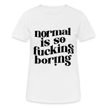 Normalen - Frauen T-Shirt atmungsaktiv - Weiß - Vorne - AI Model Female 172 dark (172cm)