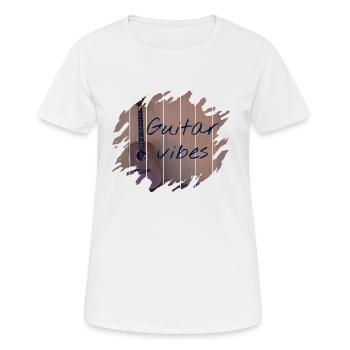 Gitarre - Frauen T-Shirt atmungsaktiv - Weiß - Vorne - AI Model Female 172 dark (172cm)