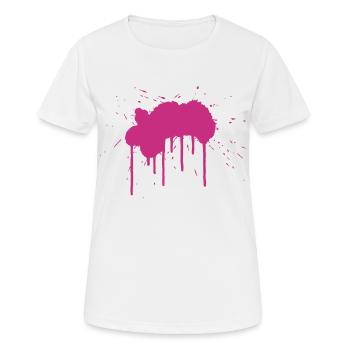 Grosser Klecks - Frauen T-Shirt atmungsaktiv - Weiß - Vorne - AI Model Female 172 dark (172cm)