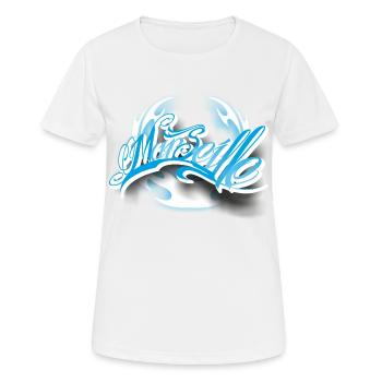 Marseille tattoo - T-shirt respirant Femme - blanc - Devant - AI Model Female 172 dark (172cm)
