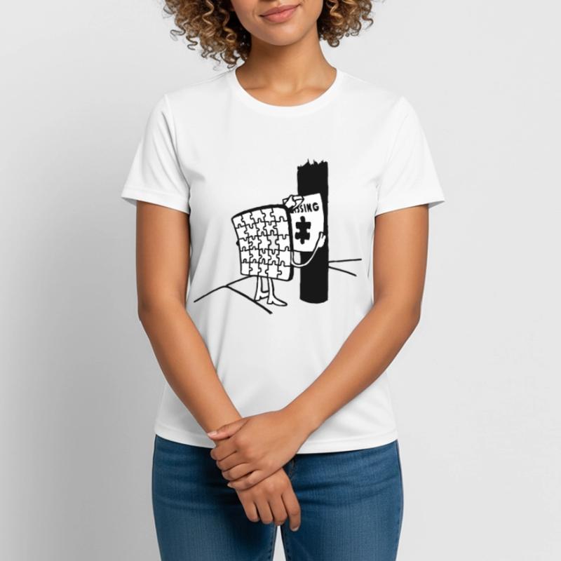 Puzzle Missing, Missing a piece of himself Women's Breathable T-Shirt