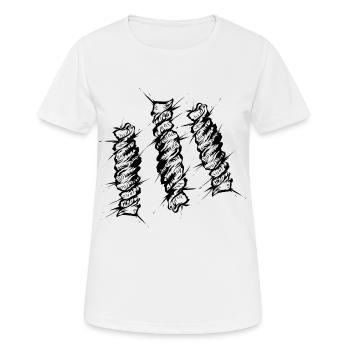 Nouilles Fussili - T-shirt respirant Femme - blanc - Devant - AI Model Female 172 dark (172cm)